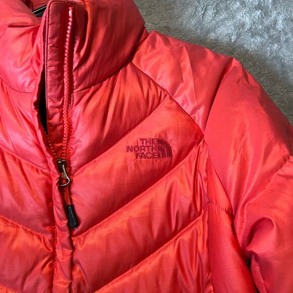 The North Face Sz S Aconcagua 550 Fill Down Jacket Rambutan Pink Orange Women's - Picture 10 of 10